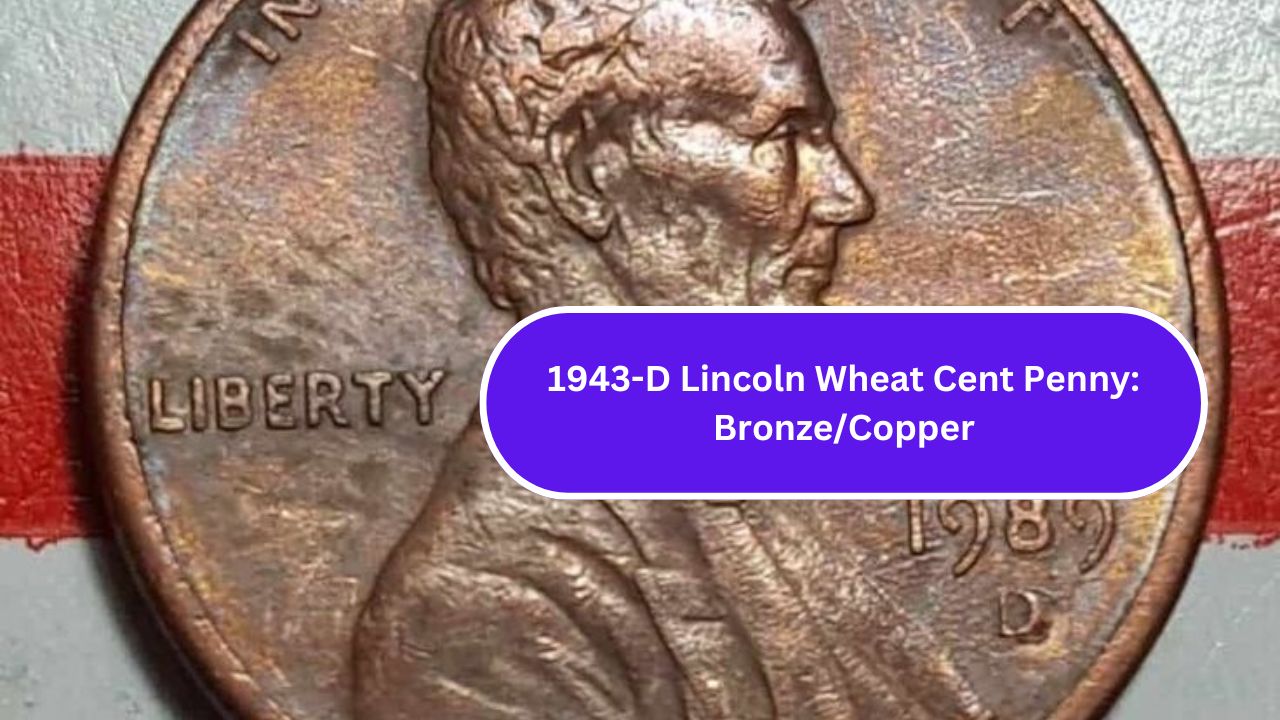 1943-D Lincoln Wheat Cent Penny: Bronze/Copper