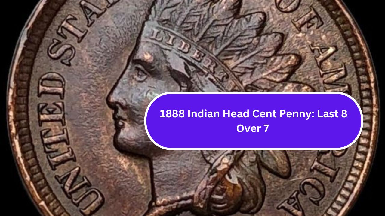 1888 Indian Head Cent Penny: Last 8 Over 7