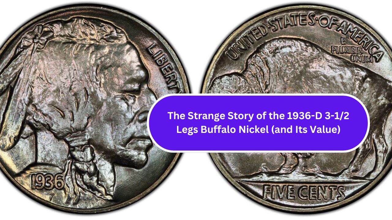 The Strange Story of the 1936-D 3-1/2 Legs Buffalo Nickel (and Its Value)